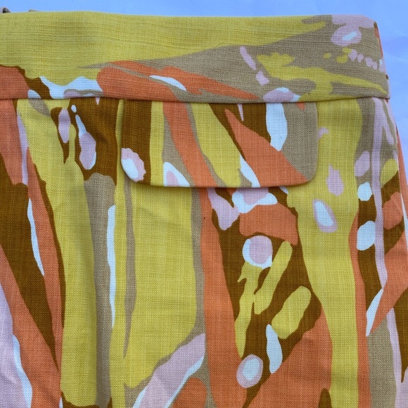 J.Crew Yellow & Orange Water Color Mini Skirt - Picture 3 of 4